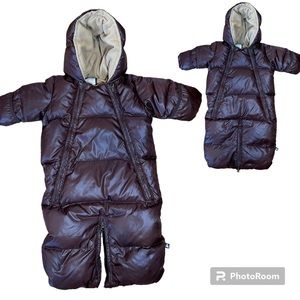 Convertible Down Baby Gap Bunting Puffer Neutral Snowsuit